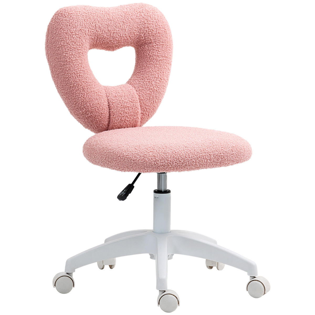 DREHSTUHL DE-05032 Herzförmige Rückenlehne, gepolstert Rosa - Rosa, Metall (45/88/56cm) - ComfortXL