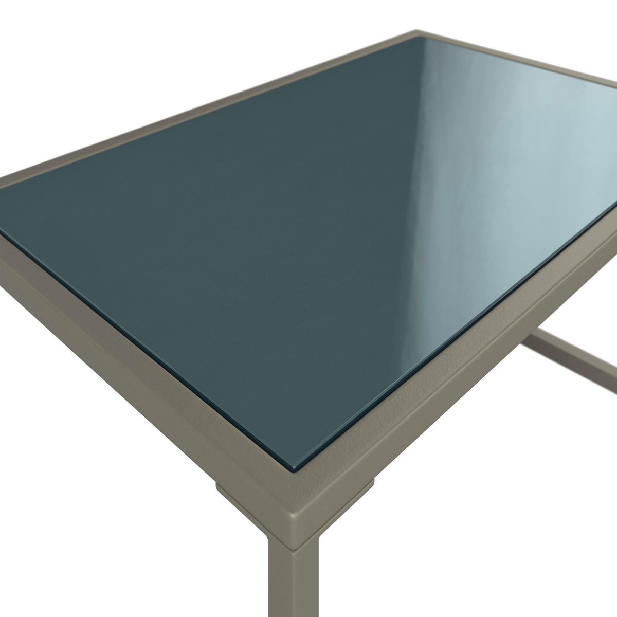 LOUNGEGARNITUR Lara Creme Metall/Outdoorstoff +Abdeckung - Creme, Metall
