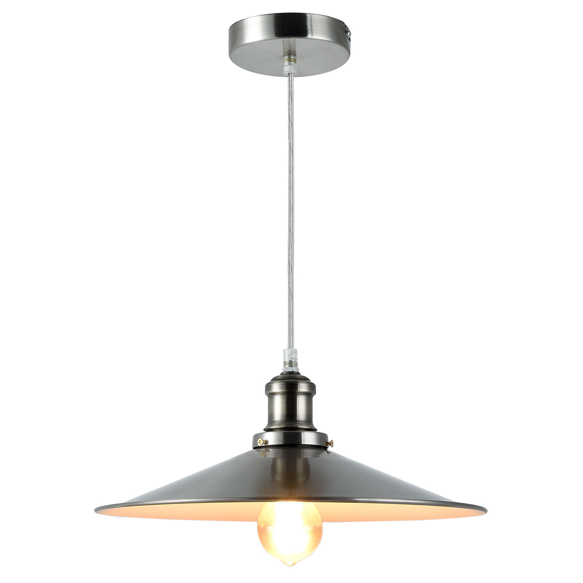 HÄNGELEUCHTE Burrsville - Silberfarben, Metall (36/36/125cm) - lux.pro