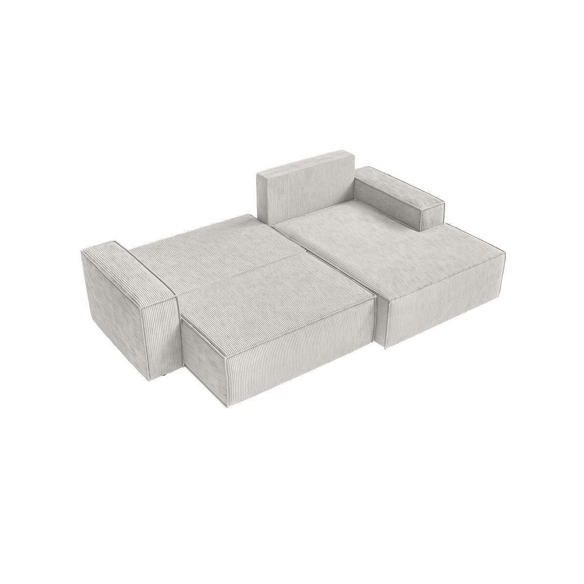 ECKSOFA Kokko mit Schlaffunktion, Cremeweiß - Creme, Textil (267/167cm) - Fedve