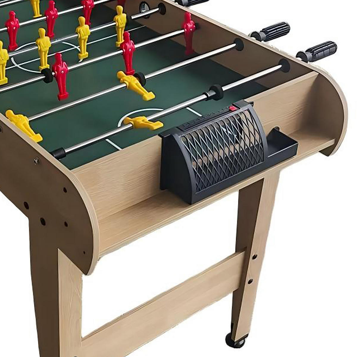 TISCHKICKER Natur Grün klappbar MDF 122x61x78 cm - Multicolor, Holzwerkstoff/Kunststoff (122/61cm) - Relaxdays
