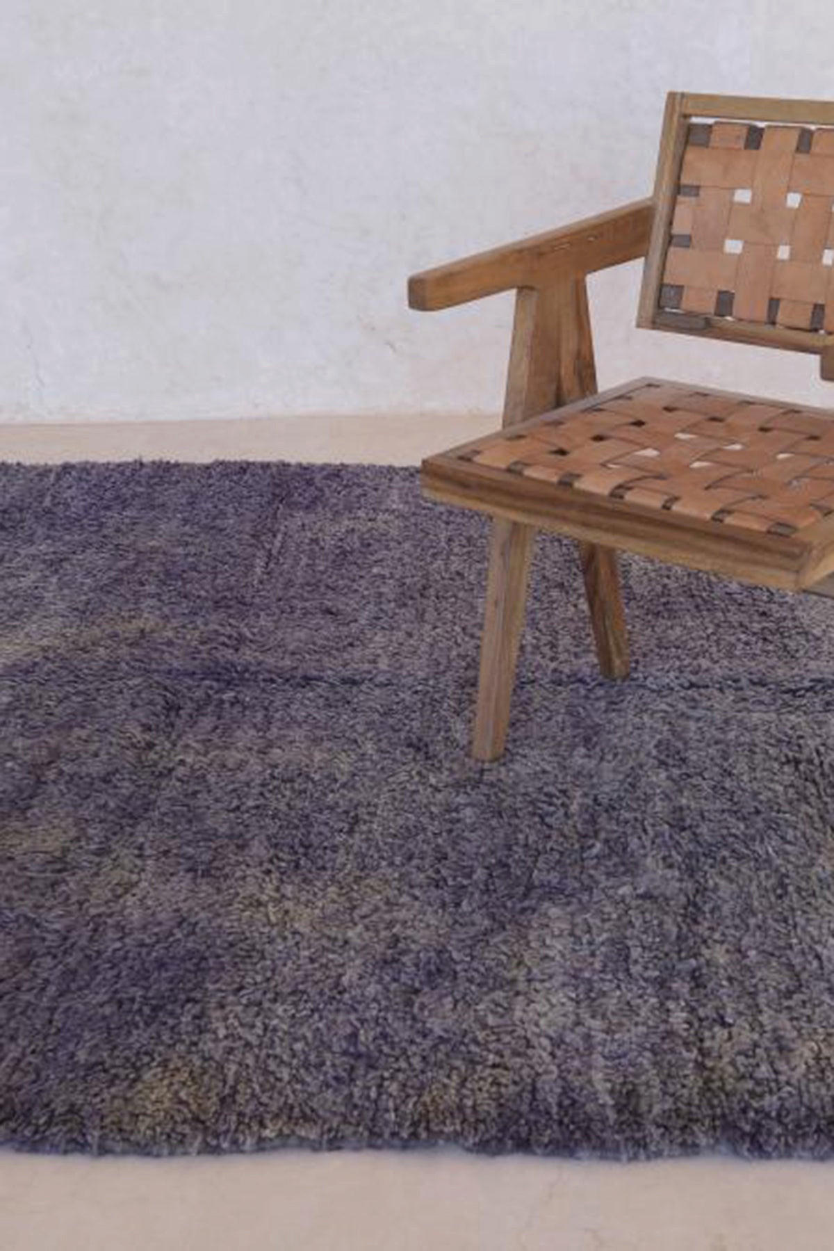 BERBERTEPPICH aus reiner Wolle 190x 210 cm - Blau, Naturmaterialien (190/210cm) - AFK Living