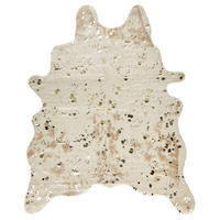 KUHFELL-TEPPICH Bogong 170/130 cm - Beige/Goldfarben, Textil (130/170cm) - Beliani