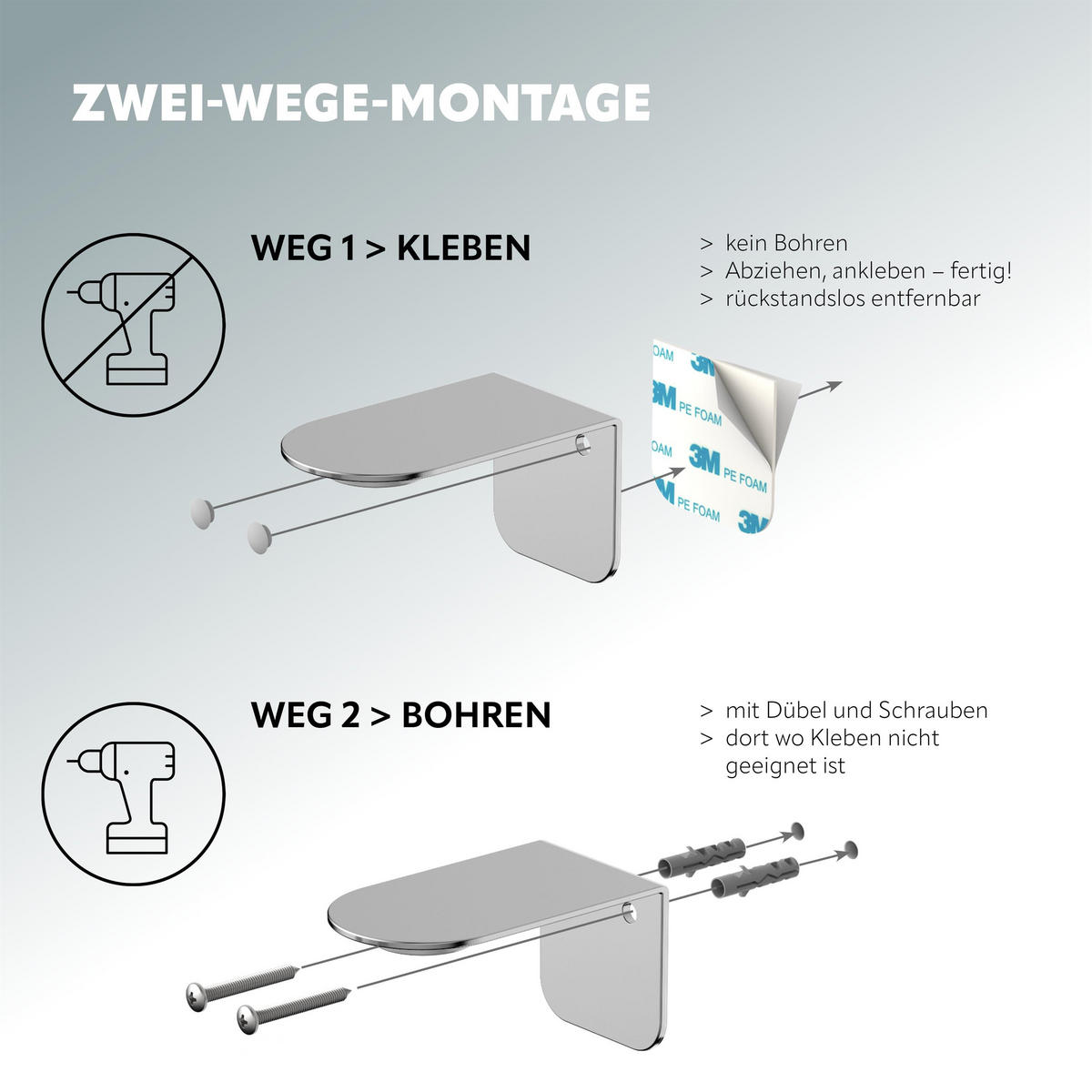 MAGNET-SEIFENHALTER, silber, Edelstahl - Silberfarben, Metall (4.5/4.5/8cm) - bremermann