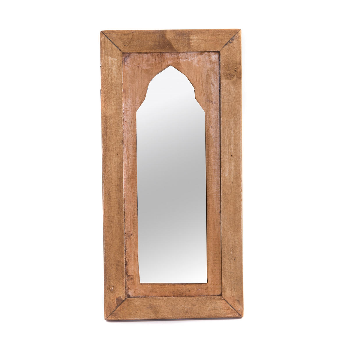 WANDSPIEGEL Tara 50x24 cm Massivholz naturfarben - Naturfarben, Holz (24/50/3cm) - DESIGN DELIGHTS