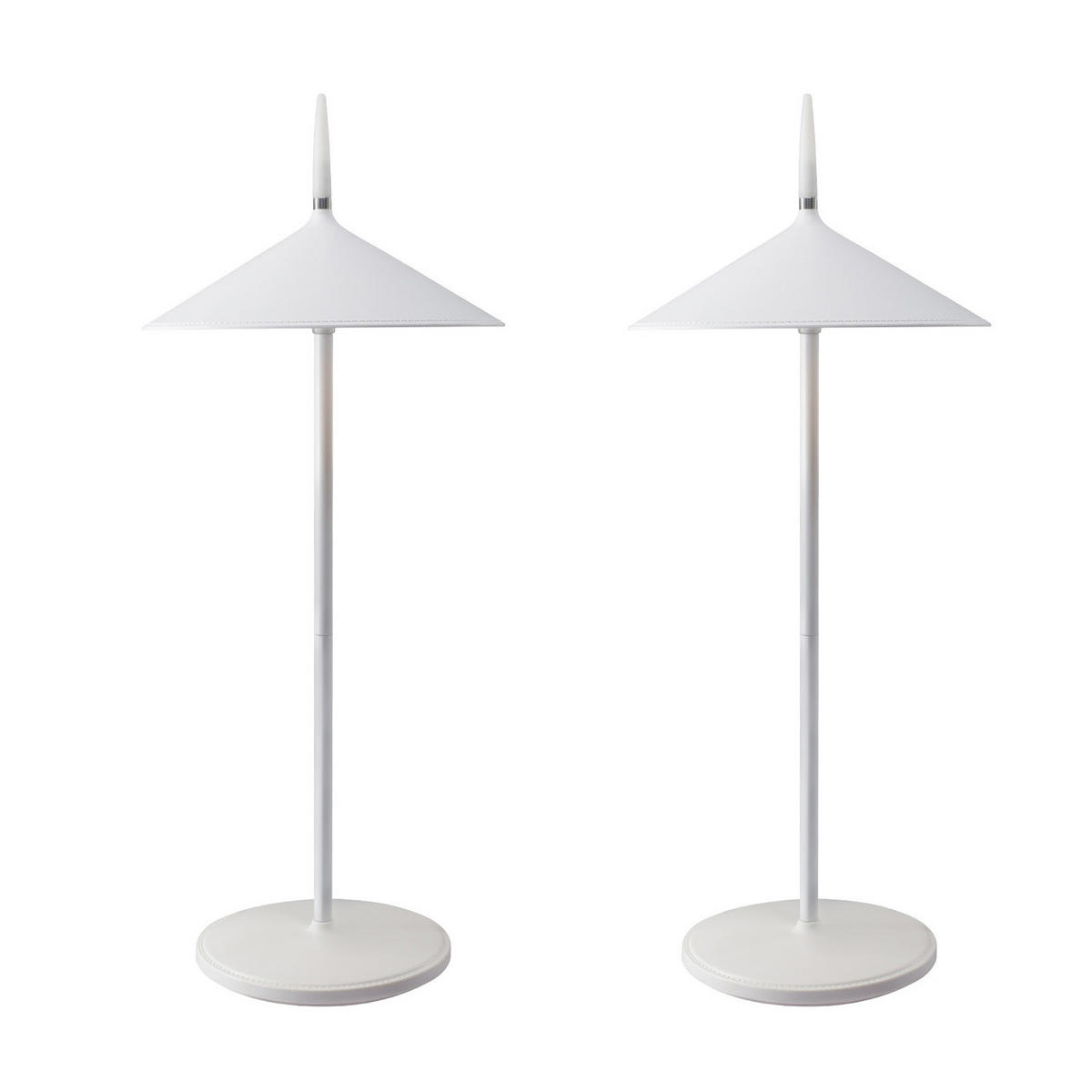 LED TISCHLEUCHTE Nauser (2er-Set) - Weiß, Kunststoff (15.4/15.4/37.6cm) - Nettlife