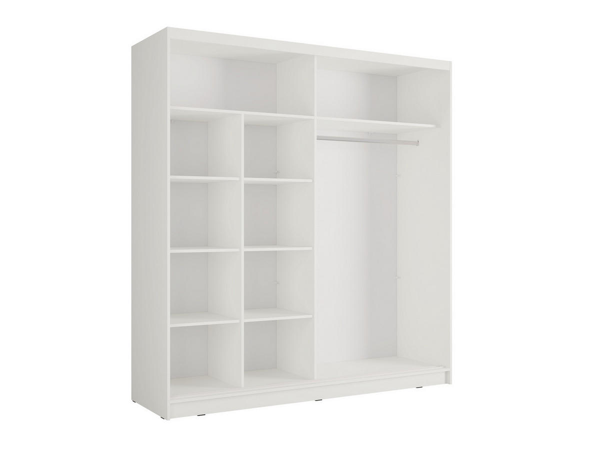 KLEIDERSCHRANK Weiß 205/215/62 - Weiß, Holzwerkstoff (205/215/62cm) - RAUMHIRSCH FURNITURE