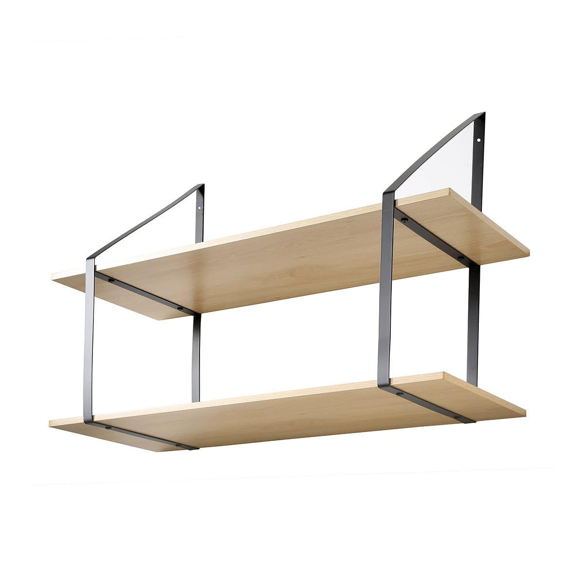 WANDREGAL mit großer Tiefe und 2 Ebenen - P30 cm. - Eschefarben, Holzwerkstoff (30/60/80cm) - Calicosy