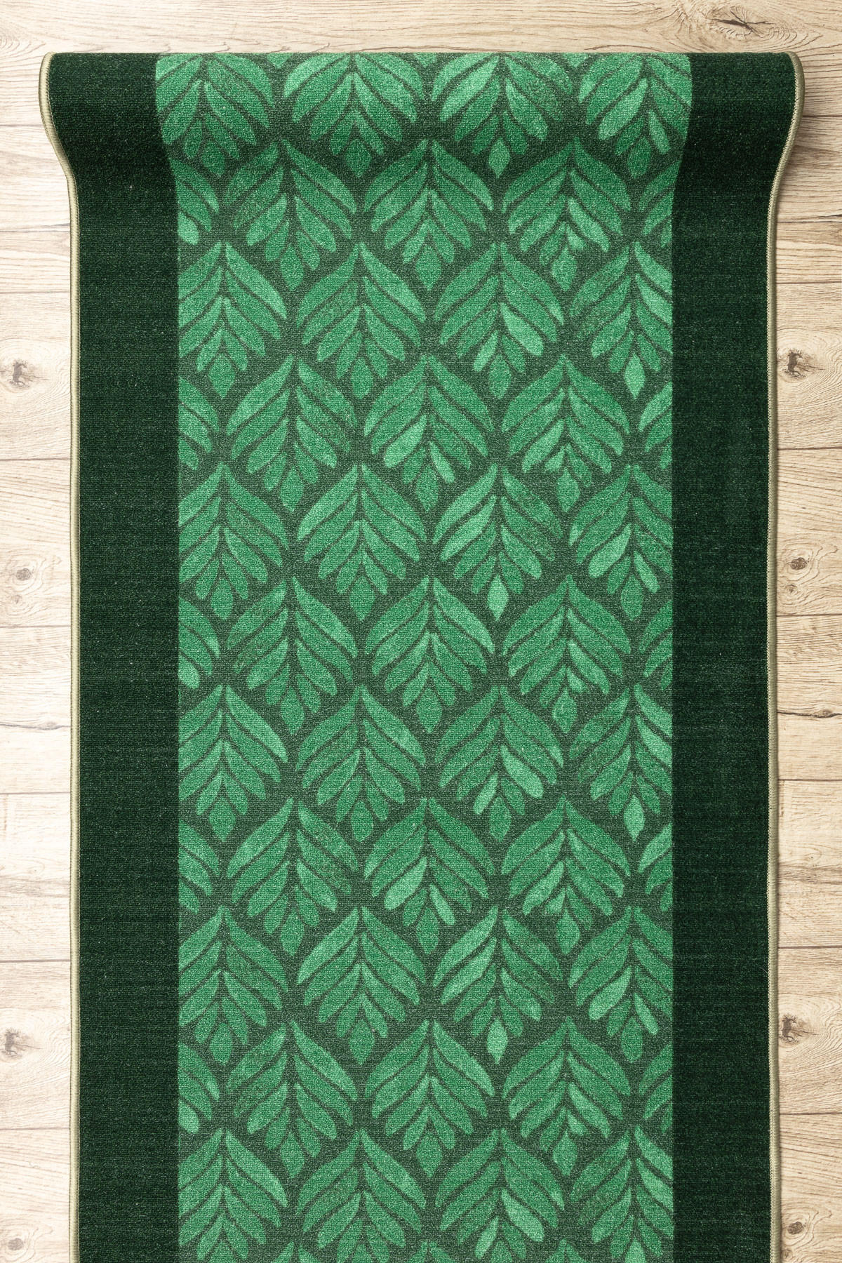 LÄUFER rutschfest LIŚCIE 80/100 cm - Pastellgrün, Textil (80/100cm) - rugsX