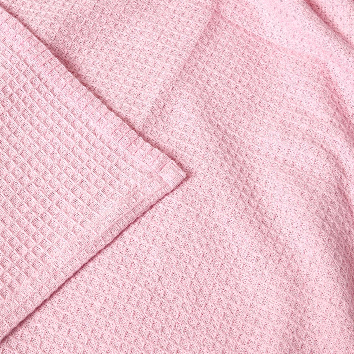 BIO-WOHNDECKE Waffelpiqué 230/230 cm - Rosa, Textil (228/228cm) - Homescapes