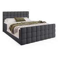 BOXBETT Dakota Duo mit Topper 140/200 Dunkelgrau - Dunkelgrau, Holz/Textil (140/200cm) - Bromarkt