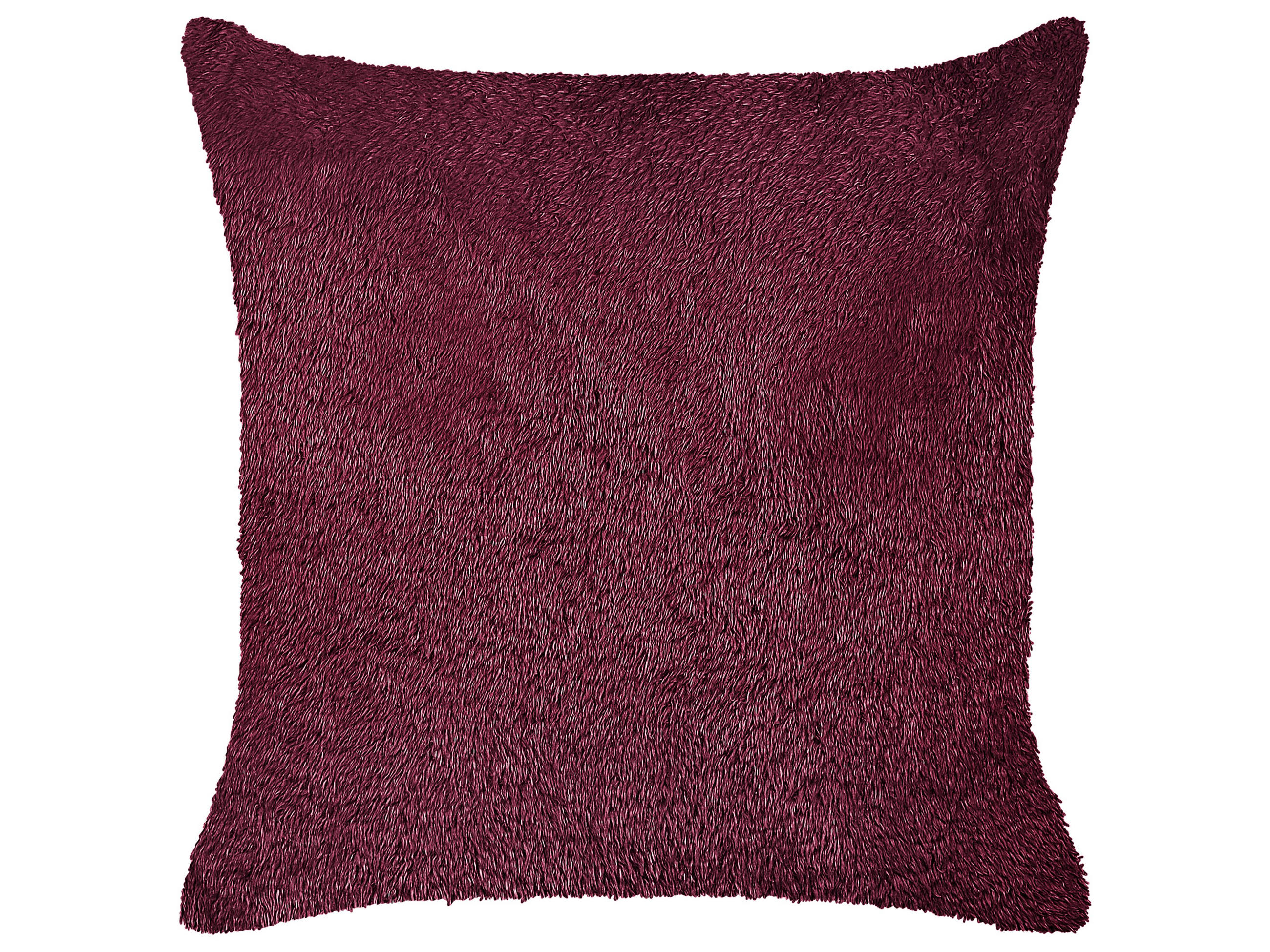DEKOKISSEN Burgunderrot 45/45 cm Pilea - Weinrot, Textil (45/45cm) - Beliani