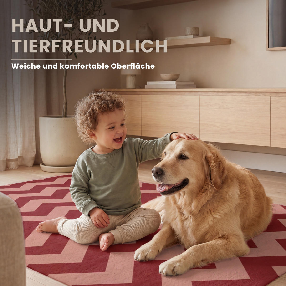 TEPPICH - Zickzack - Streifen - Muster - Rot - 150x90 cm - Rot, Kunststoff/Textil (150/0.4cm) - OnlyWow
