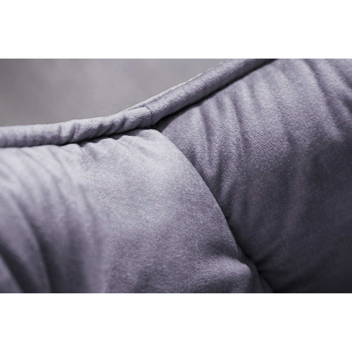 STUHL MILANO Samt Grau, Schwarze - Grau, Textil (59/84/62cm) - riess-ambiente