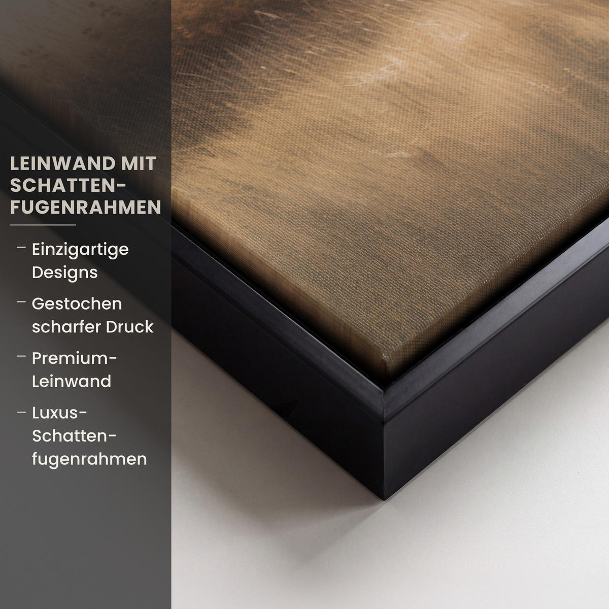 LEINWAND Bilder mit Rahmen - Gras - Morgennebel - Kreuz - Christentum - 60x40 - Beige, Textil (60/40cm) - MuchoWow