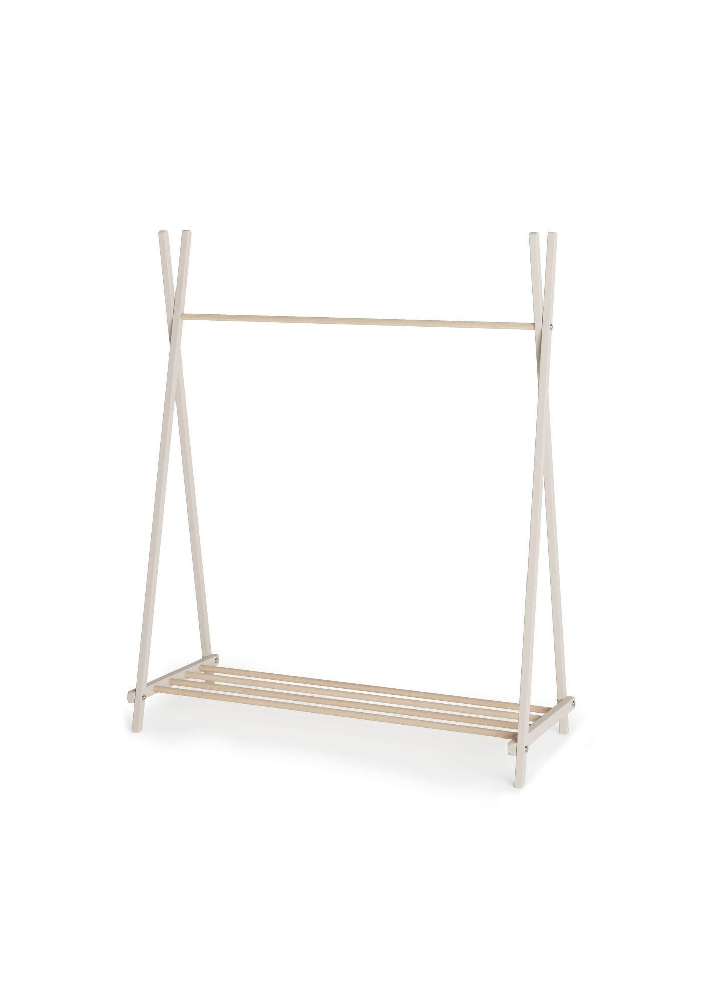 KLEIDERSTÄNDER TIDY aus Holz – offene Garderobe für Kinder- & Babyzimmer sahara/natur - Naturfarben/Sahara, Holz/Buchenholz (105/120/43cm) - Sämann – make a difference.