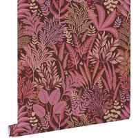TAPETE tropische Blätter und Blüten 50 x 900 cm - Pink, Papier (50/900cm) - ESTAhome