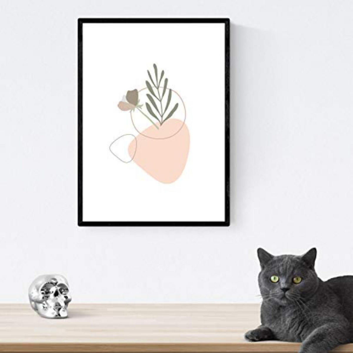 POSTER Set mit 4 weibliche Figuren und Formen Pastelltönen A4 Rahmenlos - Klar, Papier (29.7/3cm) - Nacnic