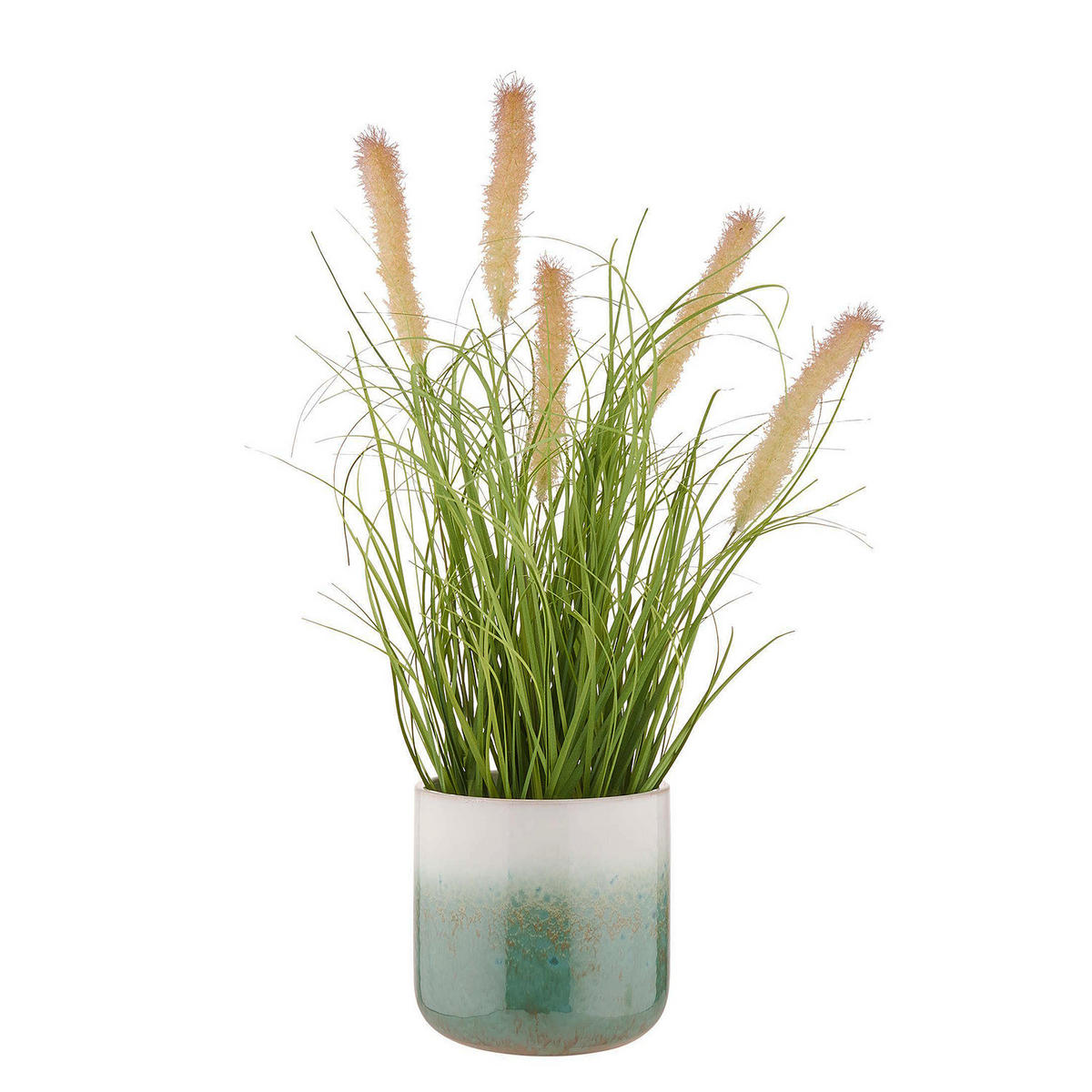 BLUMENTOPF Horizon - Türkis/Weiß, Keramik (10cm) - Butlers