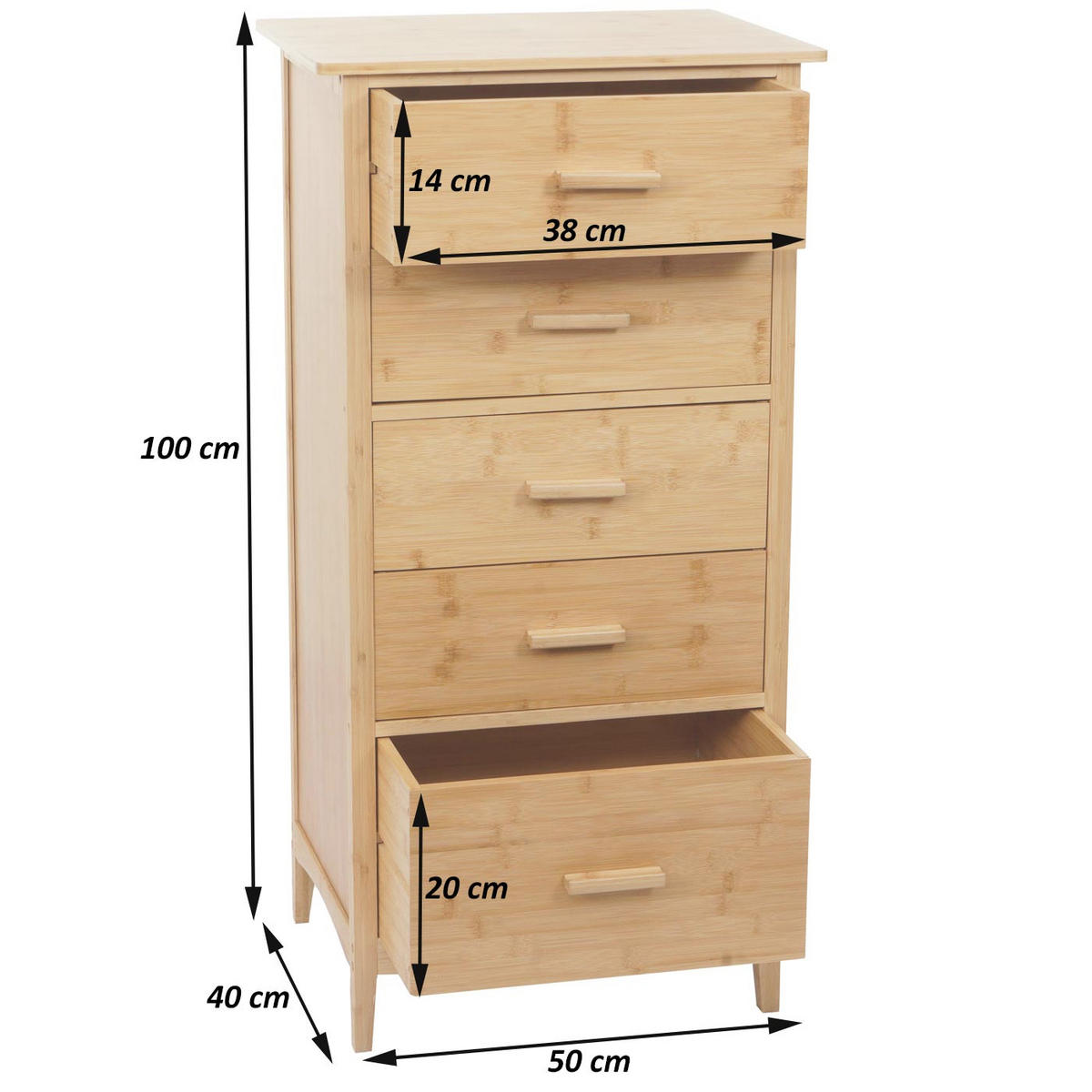KOMMODE Braun - Braun, Holz (50/100/40cm) - MCW