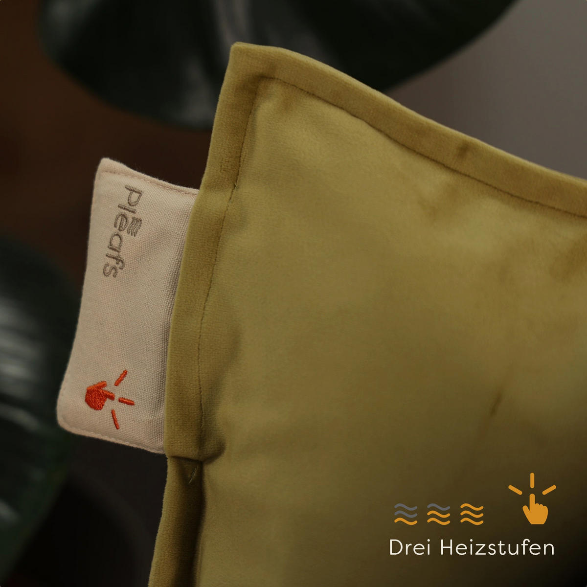 HEIZKISSEN Plush 45x60cm Barley Corn - Honig, Textil (45/60cm) - Pleafs