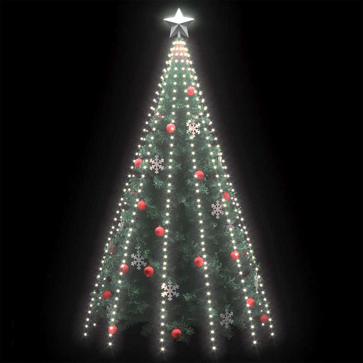 WEIHNACHTSBAUM-BELEUCHTUNG 500 Leds Kaltweiss 500 Cm - Weiß, Kunststoff (11/11/500cm) - vidaXL