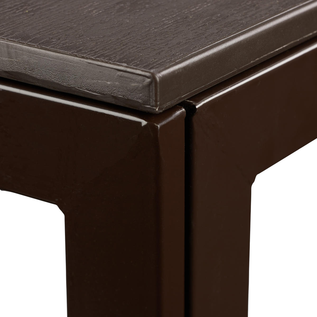 GARTENTISCH - Braun, Kunststoff/Metall (77.5/77.5/74.5cm) - Relaxdays