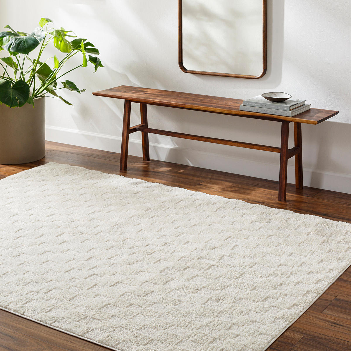 KURZFLORTEPPICH 160/213 cm Weiß - Weiß, Naturmaterialien/Textil (160/213cm) - LIVABLISS