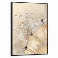 LEINWAND Bilder mit Rahmen - Löwenzahn - Abstrakt - Natur - Beige - 60x80 - Braun, Textil (60/80cm) - MuchoWow