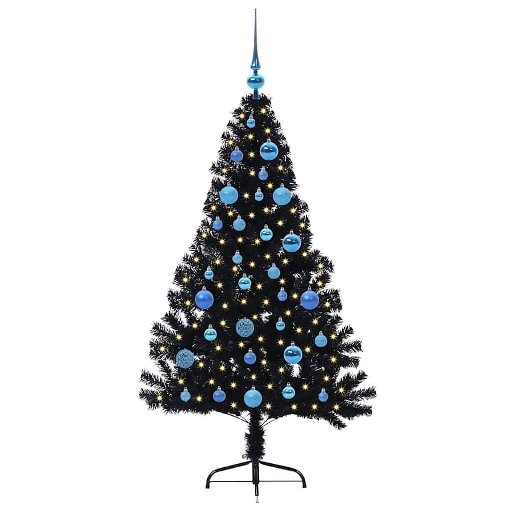 vidaXL Weihnachtsbaum Schwarz 150 cm