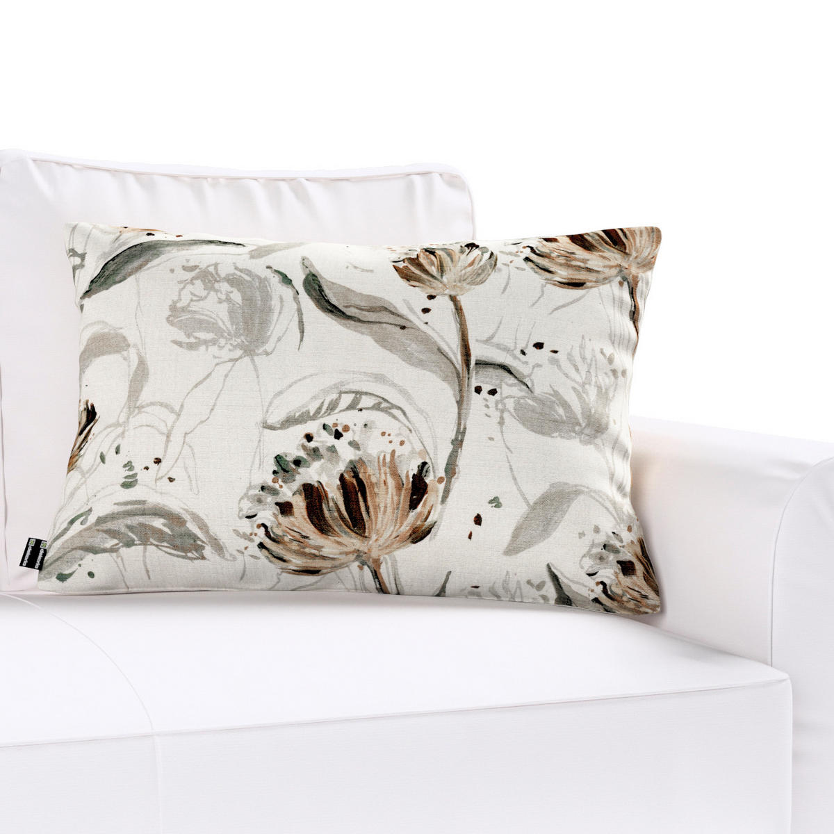 KISSENHÜLLE Botanic beige, 47x28 cm - Greige, Textil (47/28cm) - Dekoria