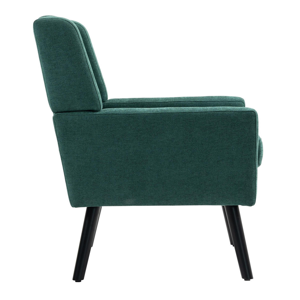 SESSEL in Retro-Grün mit Tufting und Massivholzbeinen,76/68/88 cm - Waldgrün, Textil (76/88/68cm) - Flora Grace