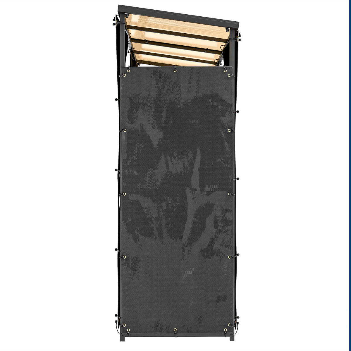 KAMINHOLZREGAL 148 x 62 cm - Schwarz, Kunststoff (62/0.1/148cm) - Outsunny