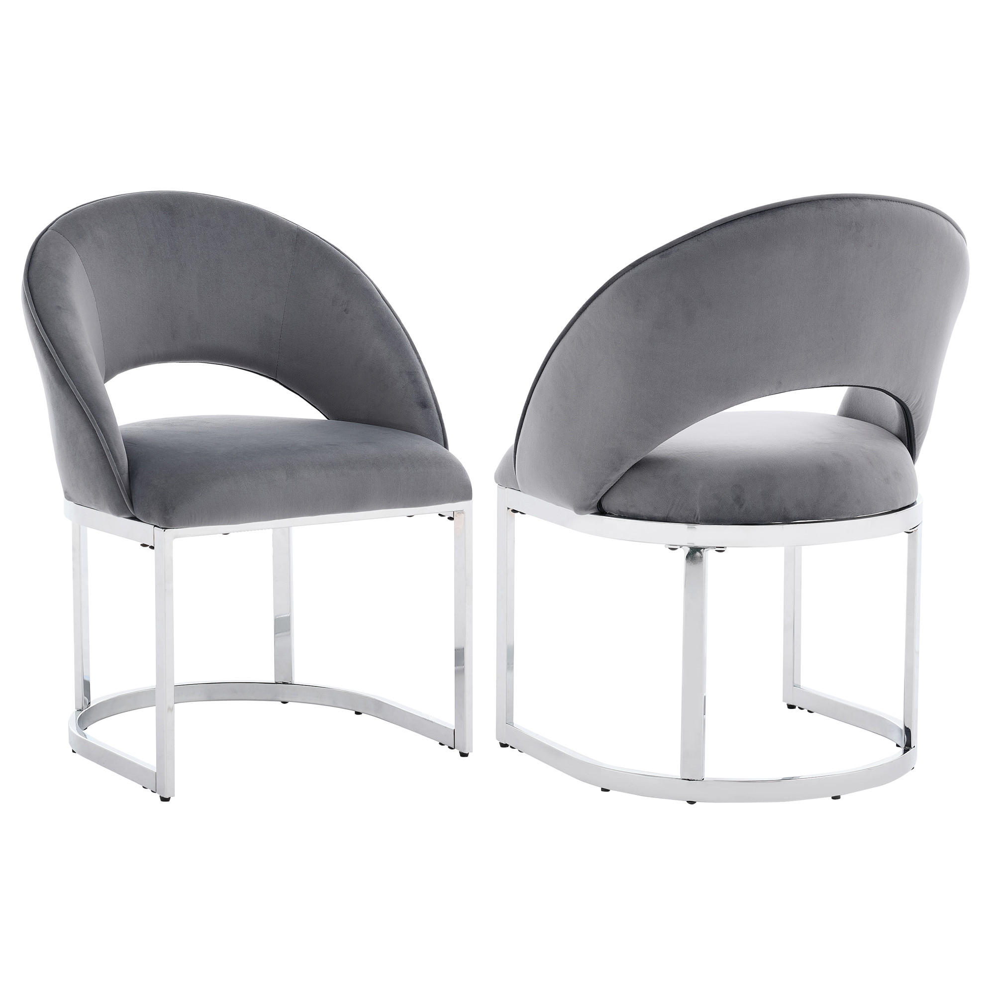 Flieks Esszimmerstühle Grau, Silber 59x80x56 cm