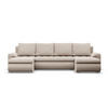 U-SOFA MIT SCHLAFFUNKTION FORESTA, Beige - Beige, Textil (302/89/159cm)