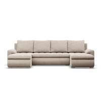 U-SOFA MIT SCHLAFFUNKTION FORESTA, Beige - Beige, Textil (302/89/159cm)