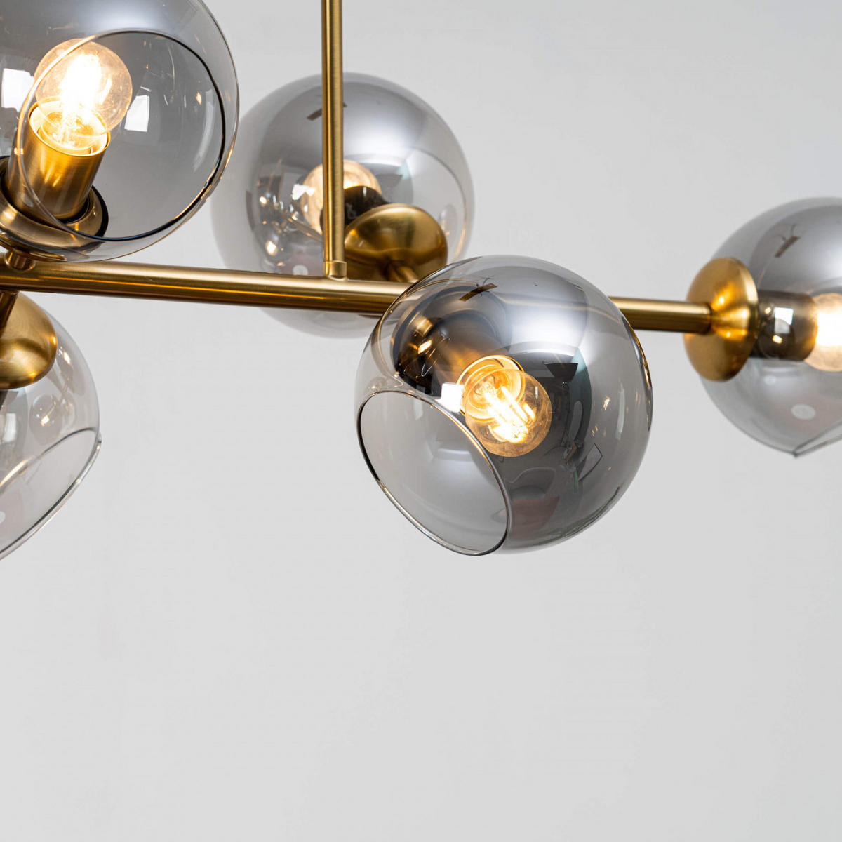 HÄNGELEUCHTE Carlotta, Gold / Messing, 110cm - Goldfarben, Glas (110/35/31cm) - KOSILUM