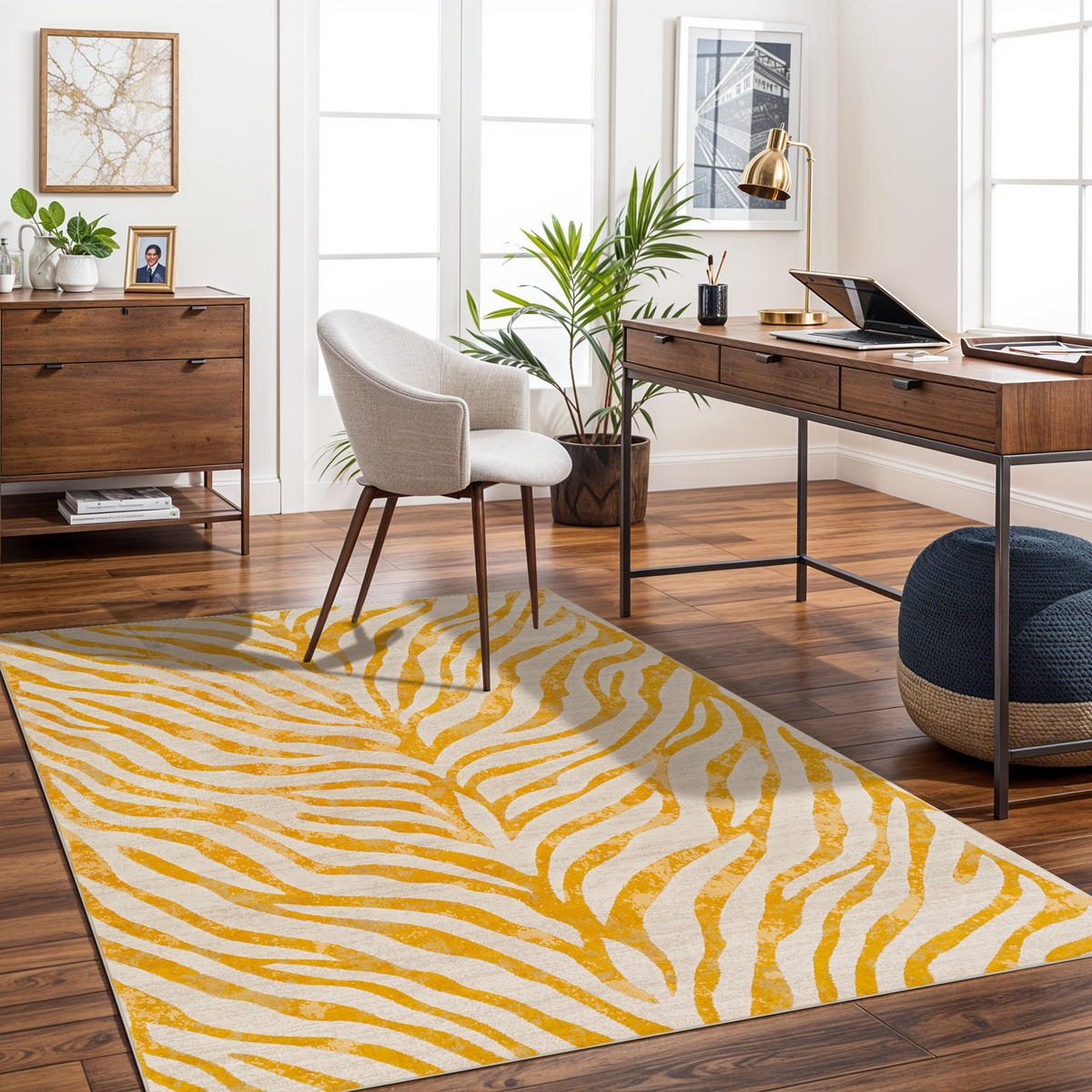 KURZFLORTEPPICH 160/220 cm Gelb - Gelb, Naturmaterialien/Textil (160/220cm) - LIVABLISS