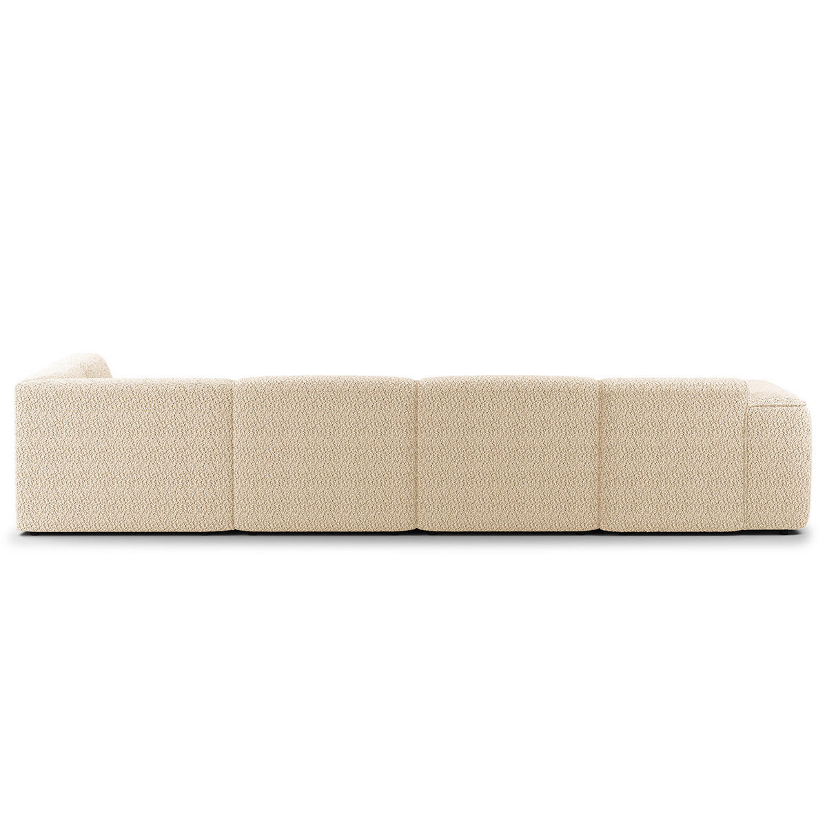 WOHNLANDSCHAFT mit Longchair - Beige/Schwarz, Kunststoff/Textil (325/71/235cm) - home24