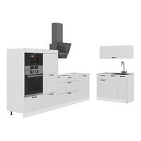 KUCHYNĚ Fame-Line, Bílý venkovský dům/Bílá, 380 cm, PD Mramor - bílá, kompozitní dřevo (380/153.6/60cm) - Vicco