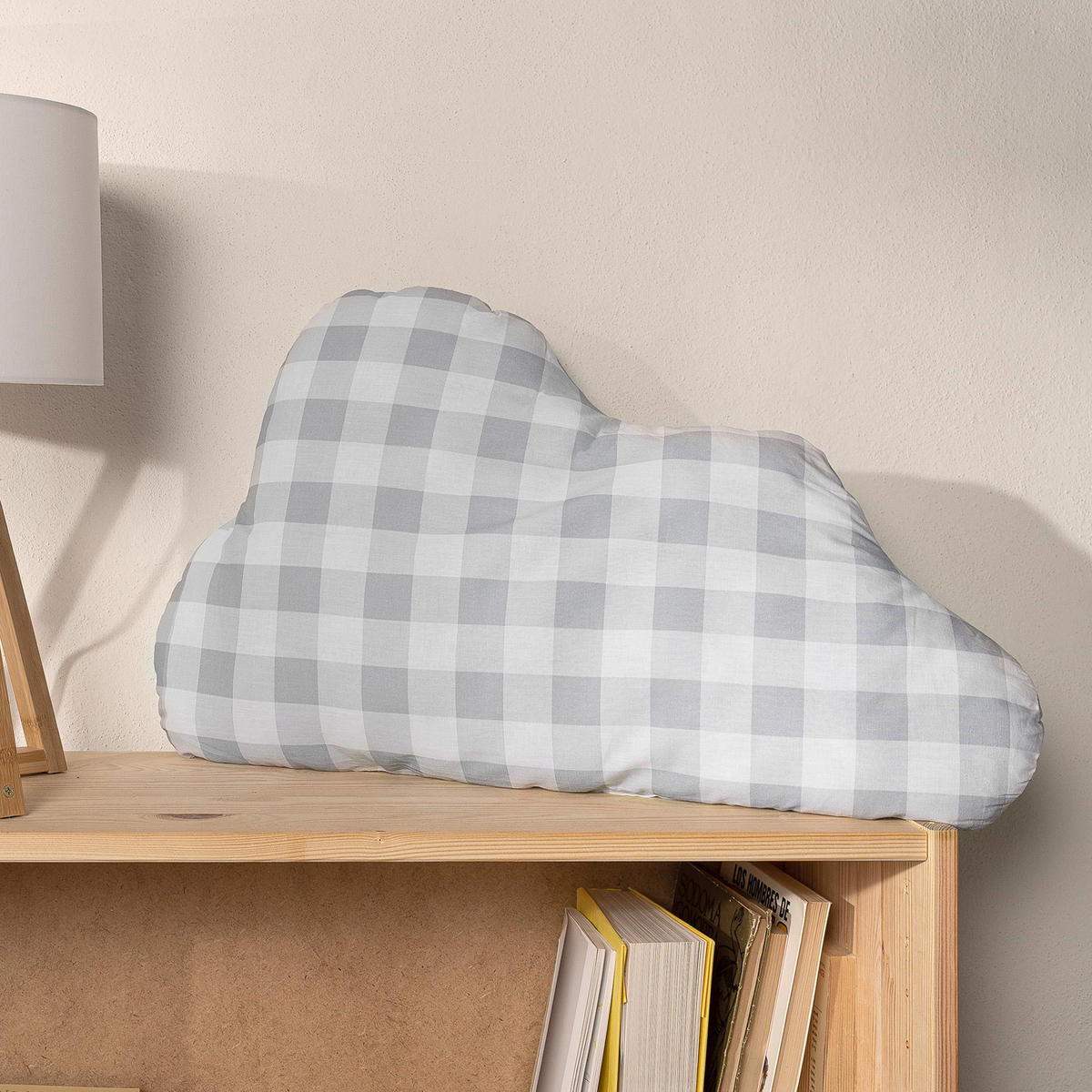 KISSEN Vichy Grau 60x40 cm - Grau, Textil (60/40cm) - Happy Friday