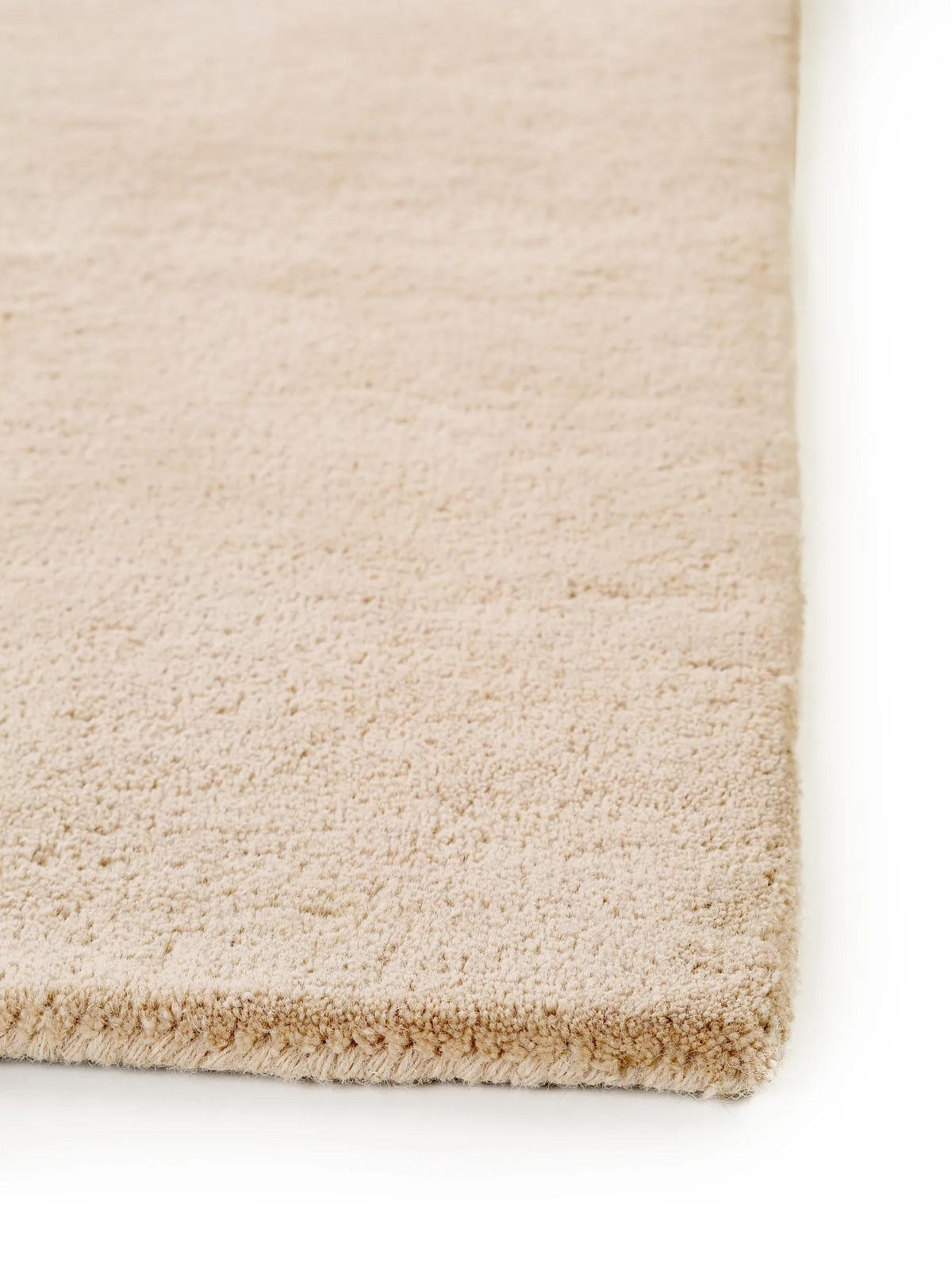 WOLLTEPPICH-LÄUFER Bent Cream 70x200 cm - Creme, Naturmaterialien/Textil (70/200cm) - benuta Nest