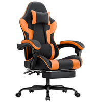 GAMINGSTUHL Schwarz-Orange 58,5/63/120,5 cm - Orange, Metall (58.5/120.5/63cm) - PANGIVO