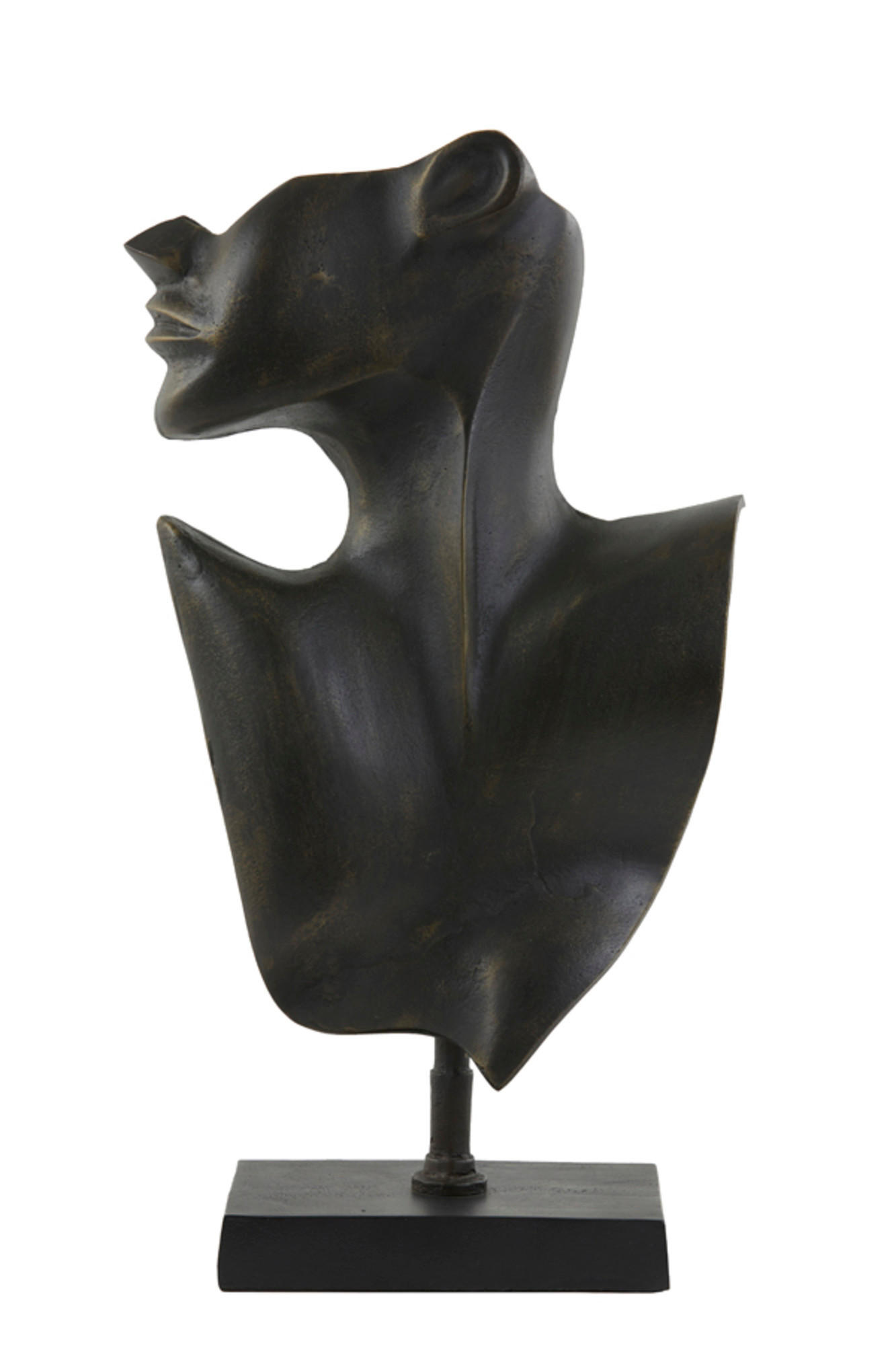 ORNAMENT Gesicht Bronze 23/11/45 cm - Bronzefarben, Metall (11/45/23cm) - Light & Living