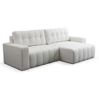 ECKSOFA Palermo mit Schlaffunktion und Bettkasten - Weiß, Holz/Holzwerkstoff (245/143cm) - Ravio