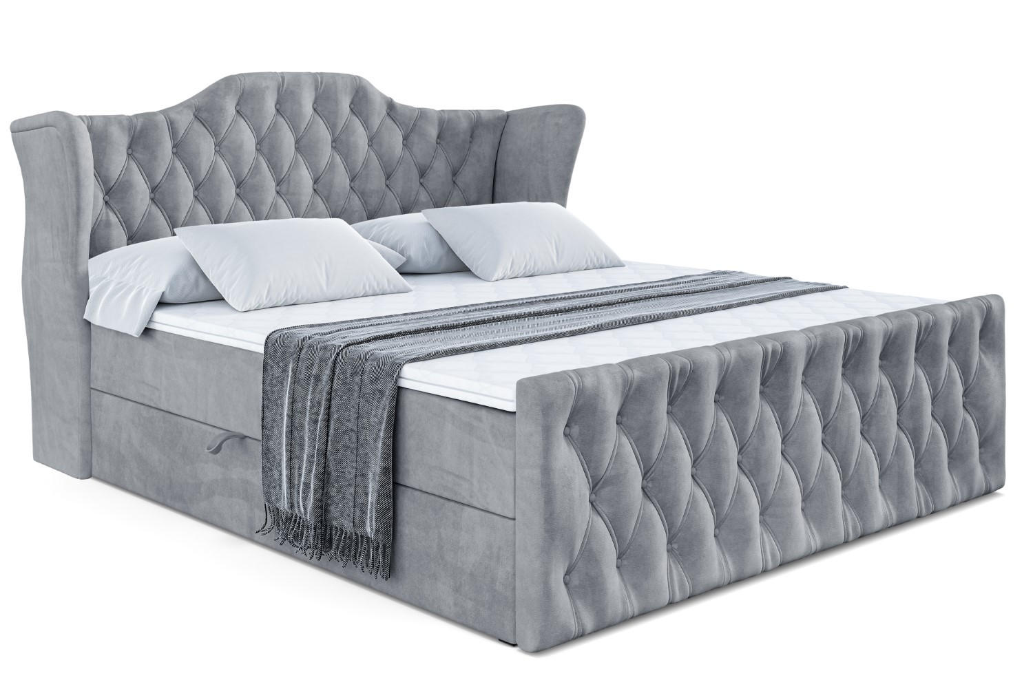 BOXBETT VILA-Z - 180x200 cm - H3 - Grau - Grau, Holzwerkstoff (180/200cm) - ALTDECOR