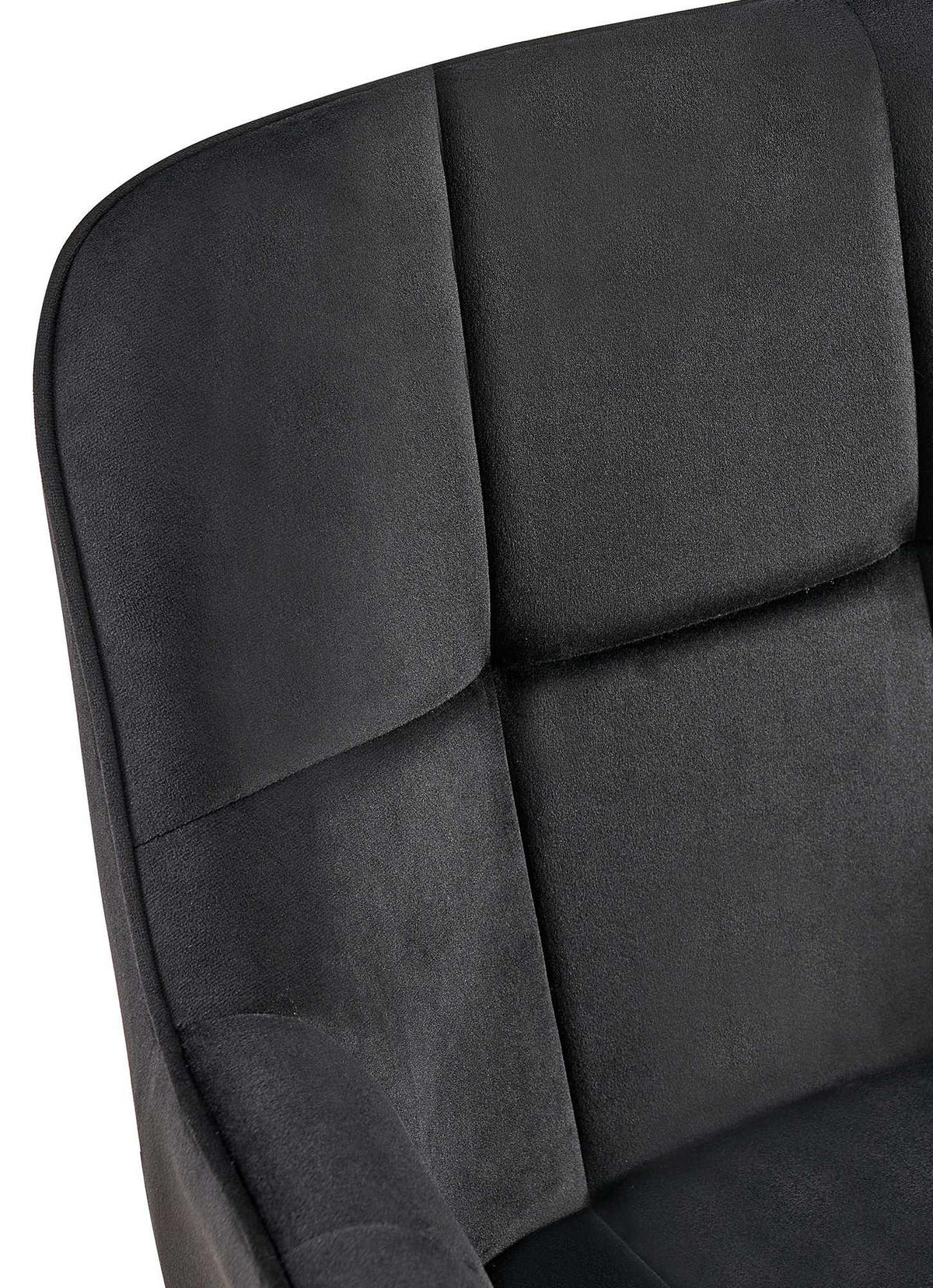 ARMLEHNENSTUHL 2er Set Samt schwarz - Schwarz, Textil/Metall (65/85/58cm) - CLP