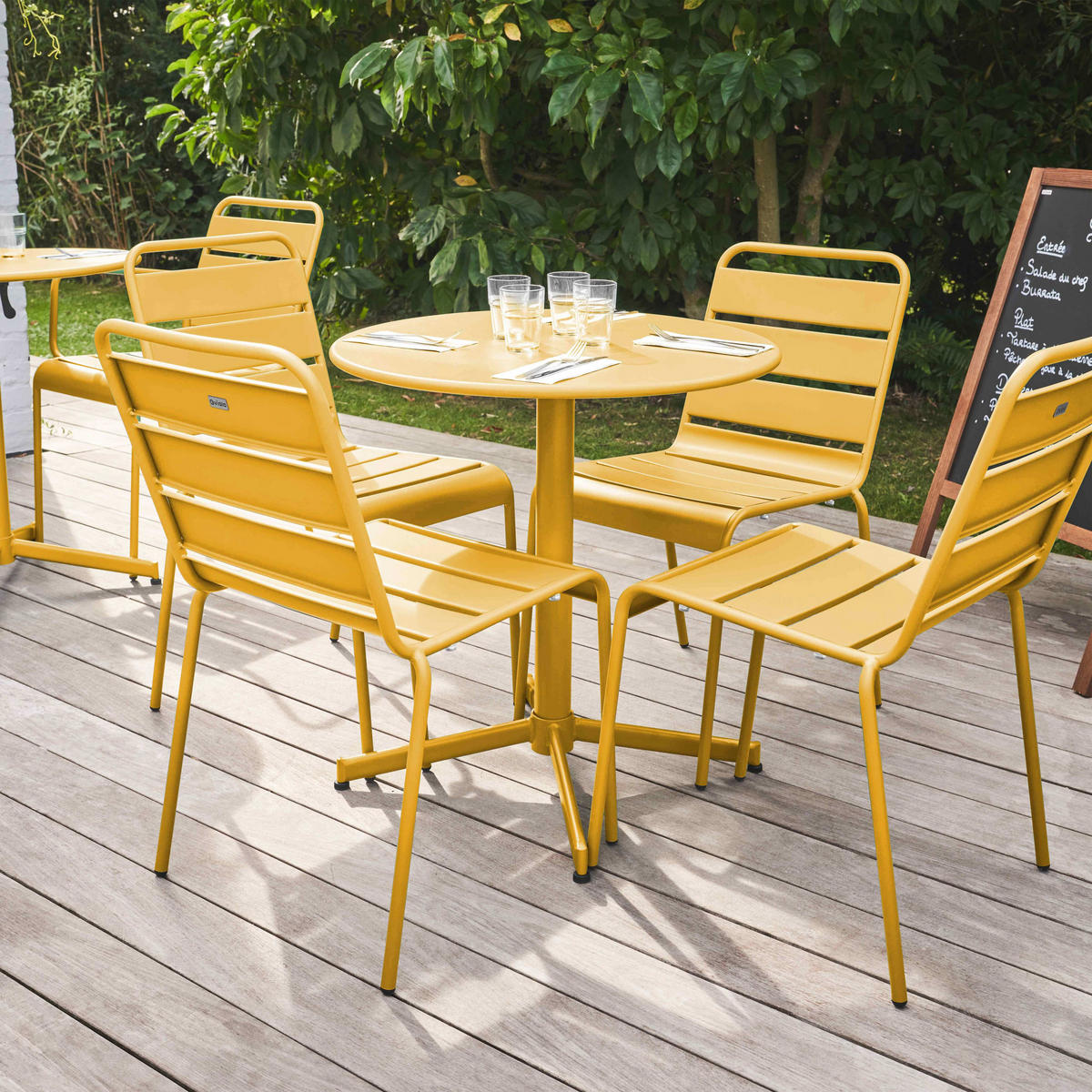 GARTENSET 5-tlg., Gelb - Gelb, Metall - Oviala