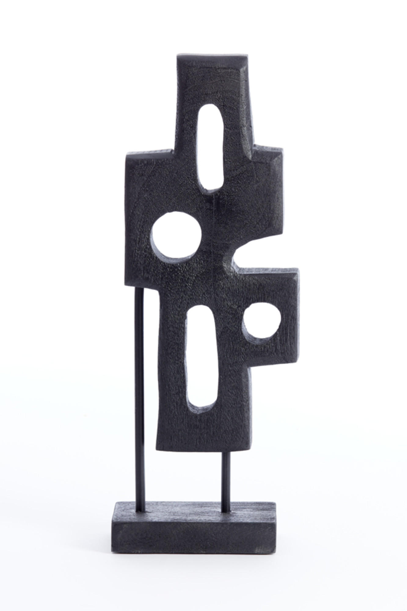 ORNAMENT Salio Schwarz 19/9,5/45 cm - Schwarz, Holz (9.5/45/19cm) - Light & Living