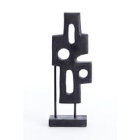 ORNAMENT Salio Schwarz 19/9,5/45 cm - Schwarz, Holz (9.5/45/19cm) - Light & Living